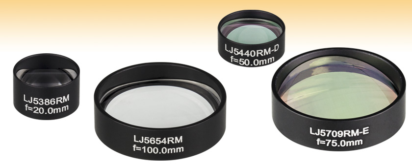 Plano-Convex Round Cylindrical Lenses, CaF 2 , Mounted