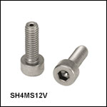 Vented, Vacuum-Compatible M4 x 0.7 Cap Screws