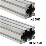 Construction Rails with 50 mm Sides, Raw Extrusion