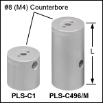 Ø1in (Ø25.0 mm) Posts for Polaris<sup>®</sup> Mounts, #8 (M4) Counterbore