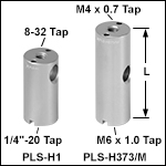 Ø1/2in (Ø12.7 mm) Posts with 8-32 (M4) Mounting Hole & Alignment Pin Holes