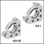 Ø1in Kinematic Mirror Mounts, 2 Adjusters, Monolithic Optic Retention