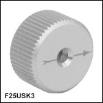 Removable Knob for 1/4in-100 Adjusters, Aluminum