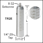 Ø1/2in (Ø12.7 mm) Graduated Stainless Steel Optical Posts