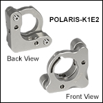 Polaris<sup>®</sup> Ø1in Kinematic Mirror Mount, 2 Adjusters, Monolithic Optic Retention
