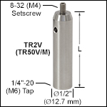 Ø1/2in (Ø12.7 mm) Vacuum-Compatible Posts