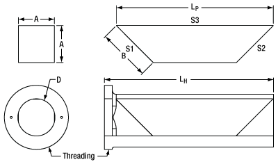 Mounted Dove Prism Drawing