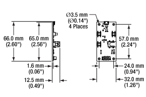 Mechanical Drawings of the Remote Handset