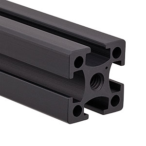 XE25L900/M - 25 mm Square Construction Rail, 900 mm Long, M6 Taps