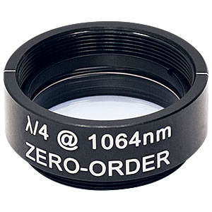 WPQ10M-1064 - Ø1in Zero-Order Quarter-Wave Plate, SM1-Threaded Mount, 1064 nm