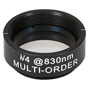 WPMQ10M-830 - Ø1in Multi-Order Quarter-Wave Plate, SM1-Threaded Mount, 830 nm