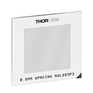 R2L2S3P3 - Positive Grid Distortion Target, 1.5in x 1.5in, 500 µm Grid Spacing