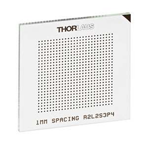 R2L2S3P4 - Positive Grid Distortion Target, 1.5in x 1.5in, 1000 µm Grid Spacing