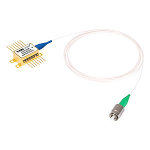 SLD1410P - 5 mW SLD, CWL = 1400 nm, 98 nm 3 dB BW, 30 dB Isolation, Butterfly Pkg., PM Fiber, FC/APC