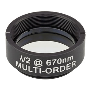 WPMH10M-670 - Ø1in Multi-Order Half-Wave Plate, SM1-Threaded Mount, 670 nm