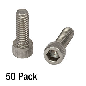 SH8S050 - 8-32 Stainless Steel Cap Screw, 1/2in Long, 50 Pack