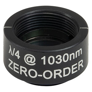 WPQSM05-1030 - Ø1/2in Zero-Order Quarter-Wave Plate, SM05-Threaded Mount, 1030 nm