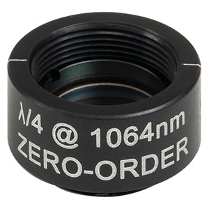 WPQSM05-1064 - Ø1/2in Zero-Order Quarter-Wave Plate, SM05-Threaded Mount, 1064 nm