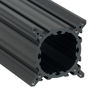 XT95B-350 - 95 mm Precision Construction Rail, Black Anodized, L = 350 mm