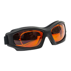 LG3C - Laser Safety Goggles, Light Orange Lenses, 48% Visible Light Transmission, Modern Goggle Style