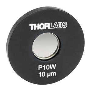 P10W - Ø1in Mounted Pinhole, 10 ± 1 µm Pinhole Diameter, Tungsten