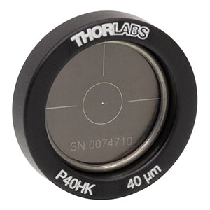 P40HK - Ø1/2in (12.7 mm) Mounted Pinhole, 40 ± 3 μm Pinhole Diameter, Stainless Steel