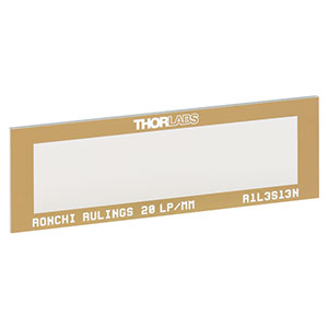 R1L3S13N - Ronchi Ruling Test Target, 3in x 1in, 20 lp/mm