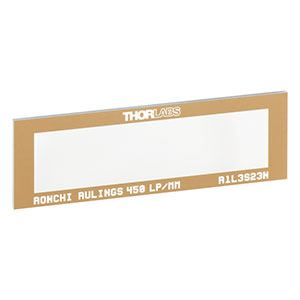 R1L3S23N - Ronchi Ruling Test Target, 3in x 1in, 450 lp/mm