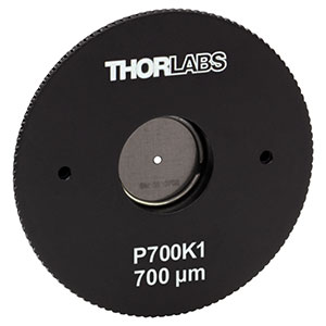 P700K1 - SM1-Threaded, Ø1.20in (30.5 mm) Mounted Pinhole, 700 ± 10 μm Pinhole Diameter, Stainless Steel