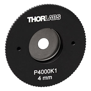 P4000K1 - SM1-Threaded, Ø1.20in (30.5 mm) Mounted Pinhole, 4000 ± 50 μm Pinhole Diameter, Stainless Steel