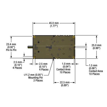 PDB770C Dimensions Bottom