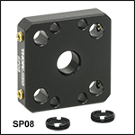 16 mm Cage Plates for Unmounted Optics from Ø5 mm to Ø12 mm