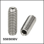 Vented, Vacuum-Compatible 8-32 Setscrews