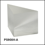 N-BK7 Right-Angle Prisms, AR-Coated Hypotenuse