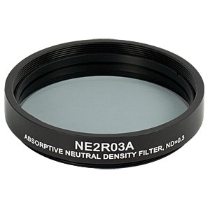 NE2R03A - Ø2in Absorptive ND Filter, SM2-Threaded Mount, Optical Density: 0.3