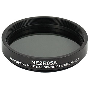 NE2R05A - Ø2in Absorptive ND Filter, SM2-Threaded Mount, Optical Density: 0.5