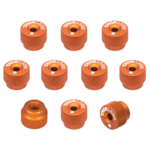 F25SSK1-ORANGE - 1/4in-80 Removable Knobs, Orange, Pack of 10