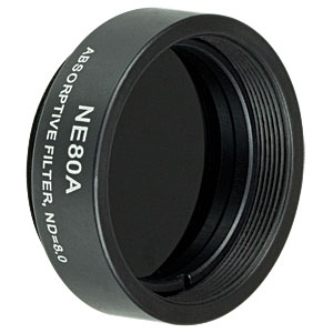 NE80A - Ø25 mm Absorptive ND Filter, SM1-Threaded Mount, Optical Density: 8.0