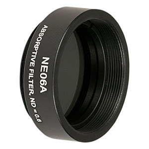 NE06A - Ø25 mm Absorptive ND Filter, SM1-Threaded Mount, Optical Density: 0.6