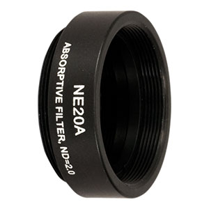 NE20A - Ø25 mm Absorptive ND Filter, SM1-Threaded Mount, Optical Density: 2.0