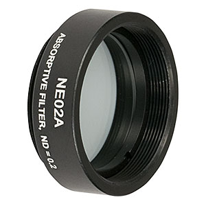 NE02A - Ø25 mm Absorptive ND Filter, SM1-Threaded Mount, Optical Density: 0.2