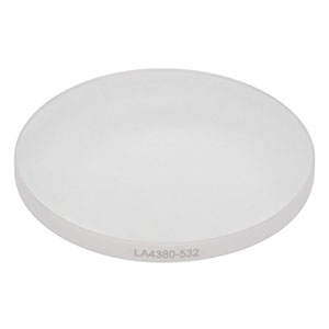 LA4380-532 - f = 100 mm, Ø1in UVFS Plano-Convex Lens, 532 nm V-Coat