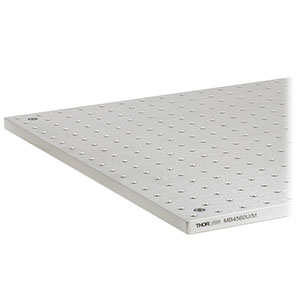 MB4560U/M - Unanodized Aluminum Breadboard, 450 mm x 600 mm x 12.7 mm, M6 Taps