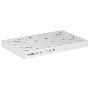 MB1015U/M - Unanodized Aluminum Breadboard, 100 mm x 150 mm x 12.7 mm, M6 Taps