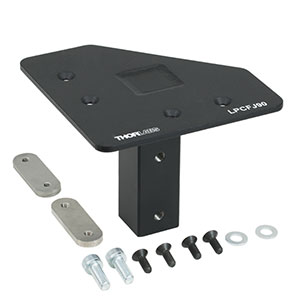 LPCFJ90 - 90° (Corner) Track Connector Kit with Post for Floor Mounting