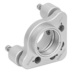 KA1T - Polaris®KA SM1-Threaded Ø1in Mirror Mount, 2 Adjusters with Side Holes, 2 Retaining Rings Included