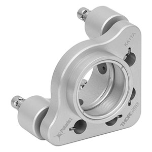 KA1TA - Polaris®KA SM1-Threaded Ø1in Mirror Mount, 3 Adjusters with Side Holes, 2 Retaining Rings Included