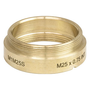 M1M25S - Brass Microscope Adapter with External SM1 Threads and Internal M25 x 0.75 Threads