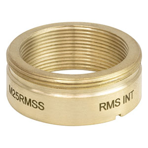 M25RMSS - Brass Microscope Adapter with External M25 x 0.75 Threads and Internal RMS Threads