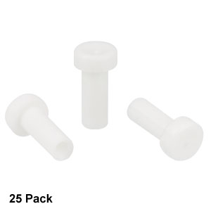 CAPL - White Plastic Dust Caps for Ø1.25 mm Ferrules, 25 Pack